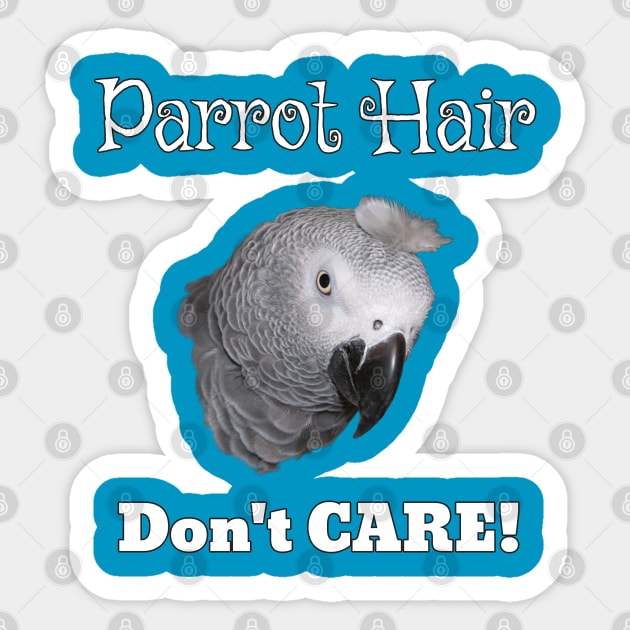 African Grey Parrot Feather Hair Sticker by Einstein Parrot